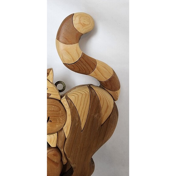 Wooden Cat Push Pin Wall Decor 2005 Vintage Signed JL - Picture 11 of 12